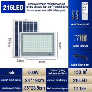Lampu Tenaga Surya outdoor otomatis nyala 1500W tenaga matahari Super Terang led solar cell panel