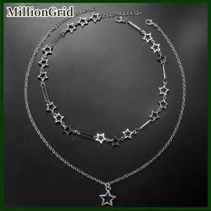 MillionGrid Stainless Steel Hollow Flame Heart-shaped Necklace For Man Woman Punk Metal Collar Necklace Luxury Hip Hop Jewelry Accessories