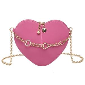 Fashion Heart Styles Black Shoulder Bag PU Leather Crossbody Bags Casual Travel Satchel Purse for Dates and Parties