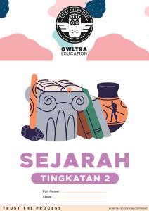 Nota Sejarah SPM Tingkatan 1-5 Nota A+ (Bab Penuh) PT3 Grafik Berwarna-warni Terbaik dari Owltra Edu