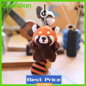 bashijian Cute Cartoon Simulation Red Panda Plush Toy Pendant Soft Stuffed Doll Keychain Backpack Hanging Decoration For Kids Gifts