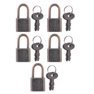 5Pcs Portable Suitcases Locker Securing Lock Diary Padlocks Key Lock Zincs Alloy Locker Padlock With Key Easy to Use