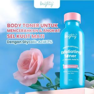 BRIGHTY Multipurpose Exfoliating Toner 130ml - Pencerah badan pencerah ketiak