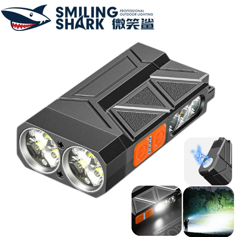 SMILING SHARK SD5370 LED Mini Flashlight 9Mode Work Torch Light