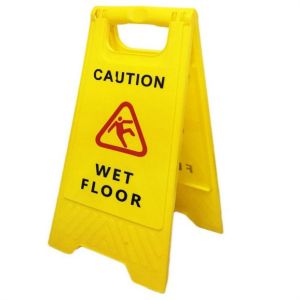 Heavy Duty PVC Caution Wet Floor Stand No Parking Stand Warning Board Sign Yellow