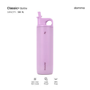 [Domma] 19 Oz/580 ml Classic+ Insulated Reusable Tumbler Water Bottle - Thermos Double Wall Stainless Steel Botol Minum Kopi Teh