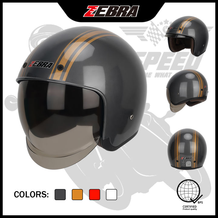 ZEBRA 603 Classic Helmet Half Face Motorcycle Helmet Vintage unisex