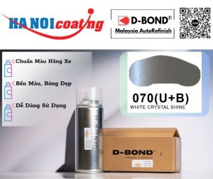 Sơn Xịt Xóa Vết Xước Ô TÔ TOYOTA FORTUNER Màu TRẮNG NGỌC TRAI Code 070 - CRYSTAL WHITE Chính Hãng D-BOND Chất Lượng Cao