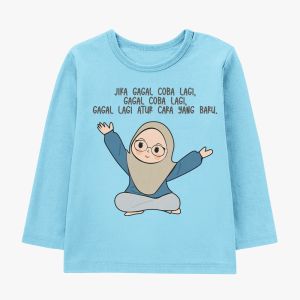 Kaos Anak Perempuan Lengan Panjang Edukasi Series Anak 1 - 14 Tahun