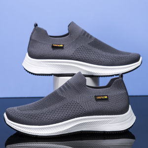New Mens Shoes Black casual Sneakers Mesh Breathable Rubber Walking Shoes Mens Lightweight Slip on Loafers Driving Shoes