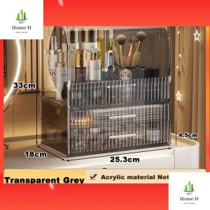 Makeup Storage Box Transparent Acrylic Holder In Makeup Pouch Shelf Skincare Organizer Cosmetic Organiser
