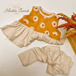Tin & Tiny Finds | Mudita Coords Peplum Top & Leggings for Girls 1yo to 9yo