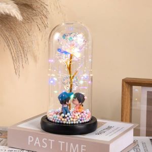 CPY Galaxy rose with box Eternal rose with led light Rose dome Glass Dome Valentine’s Day Anniversary
