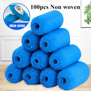 100pcs Disposable Shoe Cover Dustproof Non-slip Dhoe Cover Children Students Adult Non-woven Household Foot Cover