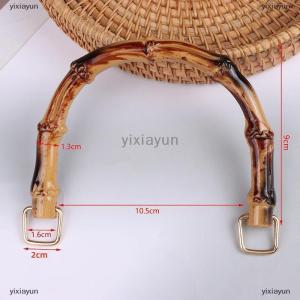 [COD] yixiayun 1PC Gift Box Handle Bamboo Purse Handles Handbag Band Handle Shoulder Bag Strap DIY With Buckle Bag Accessories