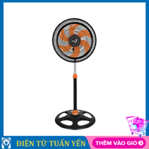 Quạt đứng Asia Turbo VY639891 công suất cao 90W sải cánh 40cm (màu đỏ cam) - Hàng chính hãng