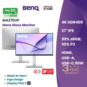 BenQ MA270UP I 27" 4K Nano Gloss Monitor I Made for Mac I 90W USB-C I HDMI I Windows I Ergo Design