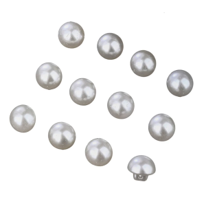 12 Pcs Imitation Pearls Decorative Buttons Mushroom Buttons Round Sewing Buttons for Clothing and DIY Craft Projects