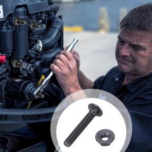 Gói 25 đa năng m8x60mm Đầu phẳng bu lông với mặt bích đai ốc khóa cho mạnh mẽ trong nhà và ngoài trời buộc