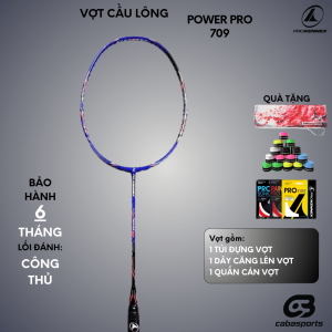 Vợt cầu lông ProKennex Power Pro 709 căng 10.5kg tặng túi đựng & quấn cán vợt cầu lông chính hãng