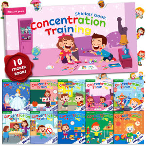 【SG SELLER FREE GIFT】Concentration training sticker books Preschool Learning Activity book Early Development