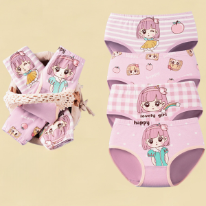 QSW300 Celana Dalam Anak Segitiga CD Anak Cewek Motif Bahan Katun Random 4 Pcs