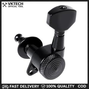 6Pcs Black Locking Tuners Reusable Sealed Machine Heads Tuners String Right Tuning Pegs for 6R Inline