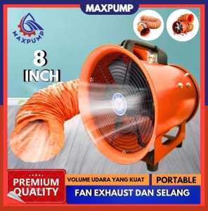 MAXPUMP Drum Fan Kipas External Blower 8Inch-14Inch Exhaust Ventilasi Udara Hisap Asap Industrial