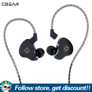 KBEAR KS1 Earphones Dual Dynamic Wired Earbuds Bass Music IEM Headphones Sprot Running Gaming Headsets Noise Cancelling Headphone 2PIN Detachable Monitor For Smartphones MP3 MP4 Players Tablet Laptops Computers