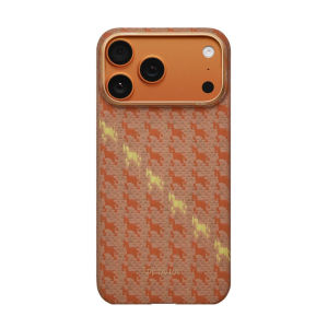 PITAKA iPhone 17 Promax/Pro - Ultra-Slim Edge Case (Amber) - PitaTap™ Button/Ultra-Slim/Magnetic