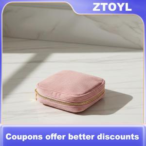 【ZTOYL】 Travel Mini Cosmetic Storage Case for Lipstick and Sanitary Napkins Small Makeup Organizer Pouch for Purse Office School Handy Use