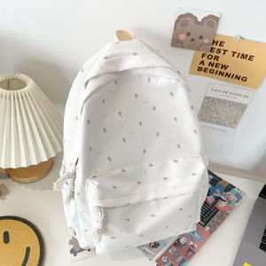 Mismi Ciara Bag Tas Ransel Wanita Lilac Flower Korean Style Backpack Sekolah Perempuan Trendy - 31C