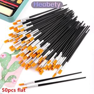 Heabety  Sơn Bàn Chải Thiết Lập Nghệ Thuật Vòng Phẳng Tóc Nylon Tóc Sơn Bàn Chải Cho Dầu Acrylic Màu Nước Trẻ Em Nghệ Sĩ Người Mới Bắt Đầu Sinh Viên