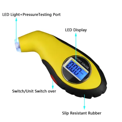 Tyre Air Pressure Gauge Meter For Auto Car MotorcycleElectronic Digital LCD Car Tire Manometer Barometers Tester Tool