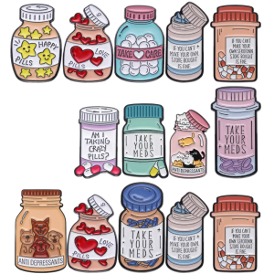 5Pcs Fun Cartoon Badges Enamel Pin Nurse Doctor Lapel Pin for Nurses Doctor Student Clothing Hat Bag Jackets Backpacks