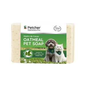 Petcher Pet Oatmeal Herbal Soap 135g Medicated Herbal Dog Soap Anti-Tick and Anti-Flea Soap for Dogs Cat Bar Soap Medicated Soap for Dogs and Cats Oatmeal Soap for Dogs Medicated Soap for Cats Dog Soap for Galis and Mange