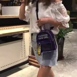 Clear PVC Bag Crossbody Purse Small Backpacks Transparent Shoulder Handbag Travel Daypacks for Everyday Use