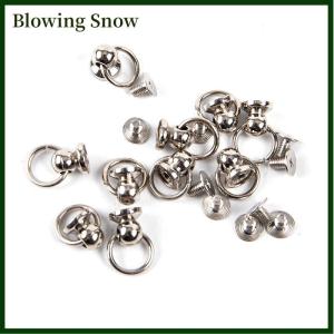 Blowing 10pcs 8mm Metal Button O Ring Stud Screwback Craft Bag Phone Screw Nail