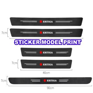 5Pcs Suzuki Ertiga Baleno sport Grand vitara Xl-7 stiker karbon 3d pelindung pijakan pintu mobil Suzuki Sticker print karbon 3D / bukan Tempelan