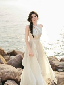 Đầm trễ vai voan hoa đi biển TRIPBLE T DRESS form mini ngắn dễ thương - Frê size dưới 54kg - MS02HD