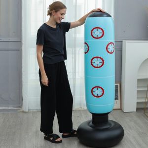 1.6M Punching Bag Boxing for Adult and Kids PU Leather Thicken Muay Thai Punching Bag with Stand