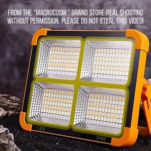 3000W Camping Light Solar Flood Light LED Portable Tent Light Recharge Spotlight Solar Light Outdoor Waterproof Light