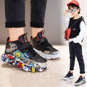 HF Kids Shoes Korean Style Girls Boys Children Sneakers Fashion  High Quality Sports Sneaker Rubber Light Shoes for Kids Children Sport Shoes For Girl kasut budak perempuan yang cantik 21112403