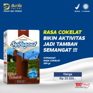 Susu Kambing SYIFAGOAT untuk Kecerdasan dan kesehatan anak Anda - Susu Kambing Etawa Bubuk Rasa ORIGINAL COKLAT STROBERI JAHE - BPOM dan ED terbaru