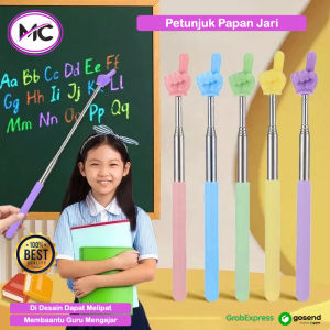 Tongkat Petunjuk Jari Teleskopik Tunjuk Papan Tulis Bentuk Jari Alat Petunjuk Presentasi Ngajar Guru Dosen Sekolah dan Rumah Belajar Anak Ringan dan Portabel