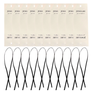 Foldable Black Ribbon Bowknot Display Cards for Earrings and Necklaces Elegant Cotton Fabric Holder