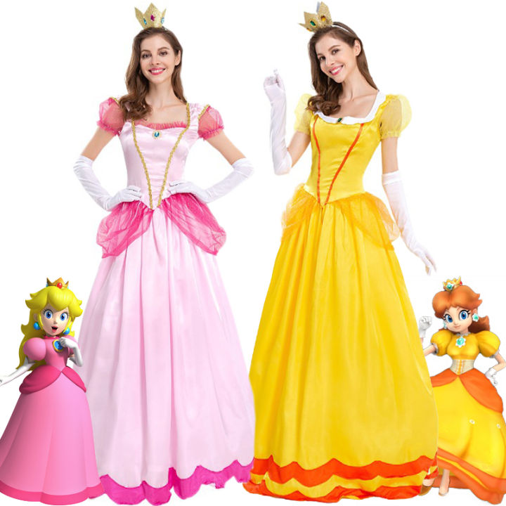 princess peach womens dress Amazon.com: Disguise Deluxe Women's Princess Peach Costume Dress & Crown