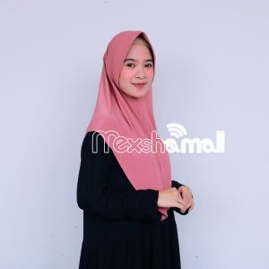 Hijab Bergo Instan Hamidah Alena Size L Jersey Strech Pet Antem By Shamira Pinguin Series