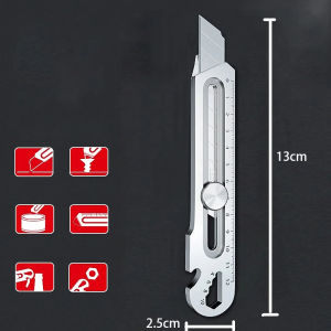 มีดอเนกประสงค์ 6 In 1เครื่องตัดกระดาษแบบพับเก็บได้มีดสแตนเลส