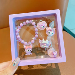 TUmama ชุดเครื่องประดับการ์ตูนน่ารักสำหรับเด็กผู้หญิงของขวัญน่ารักสร้อยข้อมือน่ารัก